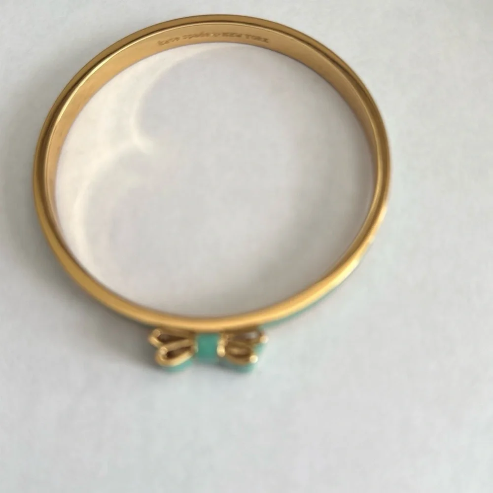 Kate Spade Gold and Green Minimalist Bracelet - Picture 6 of 11